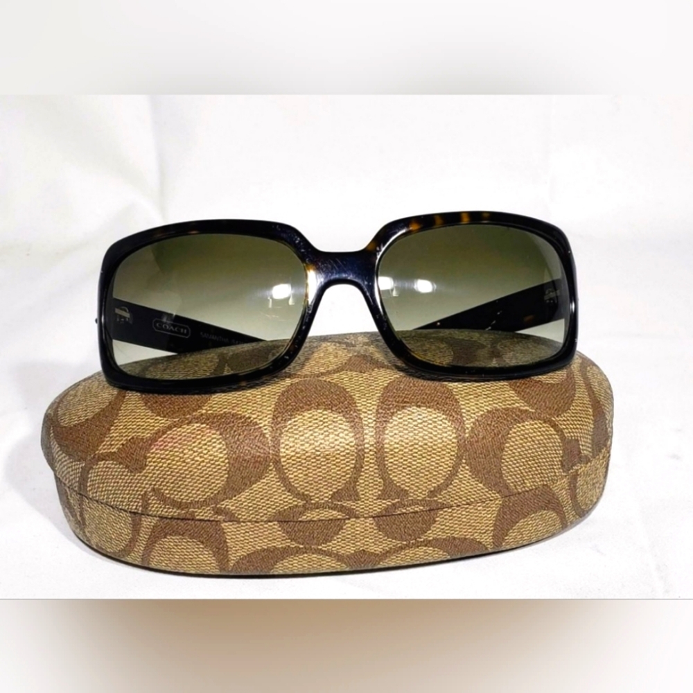 Coach jacquard/leather #2156 & Coach "Samantha" sunglasses. EUC! - Picture 4 of 14